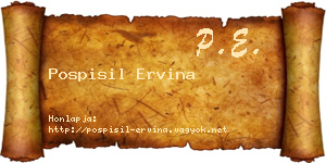 Pospisil Ervina névjegykártya